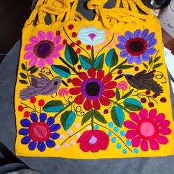 Mexican Embroidered Tote Bag