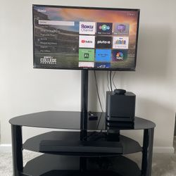 40 Inches Samsung Tv + TV Table + Roku 