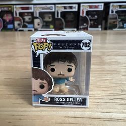 BITTY 80s Hair Ross Geller Friends 1" Funko Pop #702 David Schwimmer Television