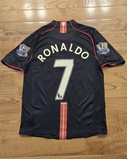 Ronaldo #7 Manchester United Black 2008 Jersey Size S