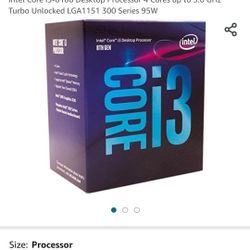 Intel Core i3-8100 Desktop Processor 4 Cores up to 3.6 GHz Turbo Unlocked LGA1151 300 Series 95W

