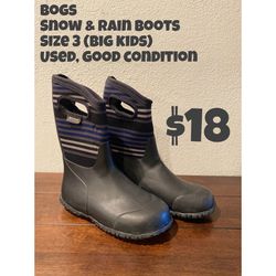 Bogs, Snow & Rain Boots, Size 3