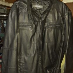 Kenneth Cole Black Leather Jacket