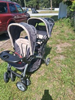 VERY NICE FOLDABLE  DOUBLE BABY STROLLER