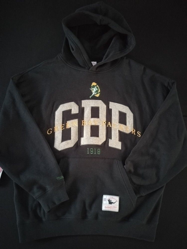 GREEN BAY PACKERS - HOODIE - MITCHELL & NESS - AUTHENTIC - NEW WITH TAGS 