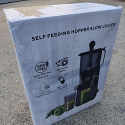 Self Feeding Slow Press Juicer, Brand New 