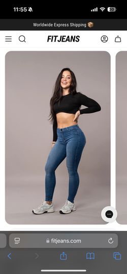 Fit Jeans Mid Rise Sapphire Blue Medium