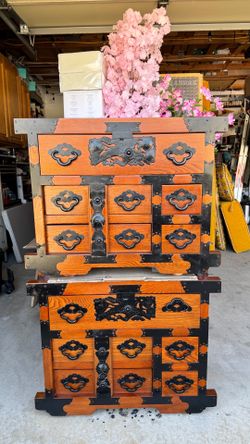 Authentic Japanese tansu cabinet traditional Geisha kyoto asian oriental decor