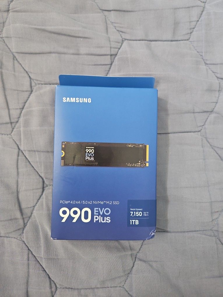 Samsung 990 Evo Plus 1TB M.2 NVMe SSD 7,150MB Read 6,300MB Write PCIe 5.0 X2, PCIe 4.0 X4