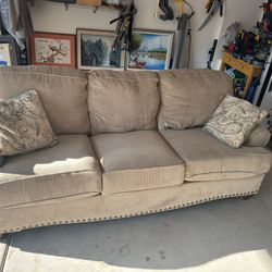 Ashley's Tan Comfy Couch