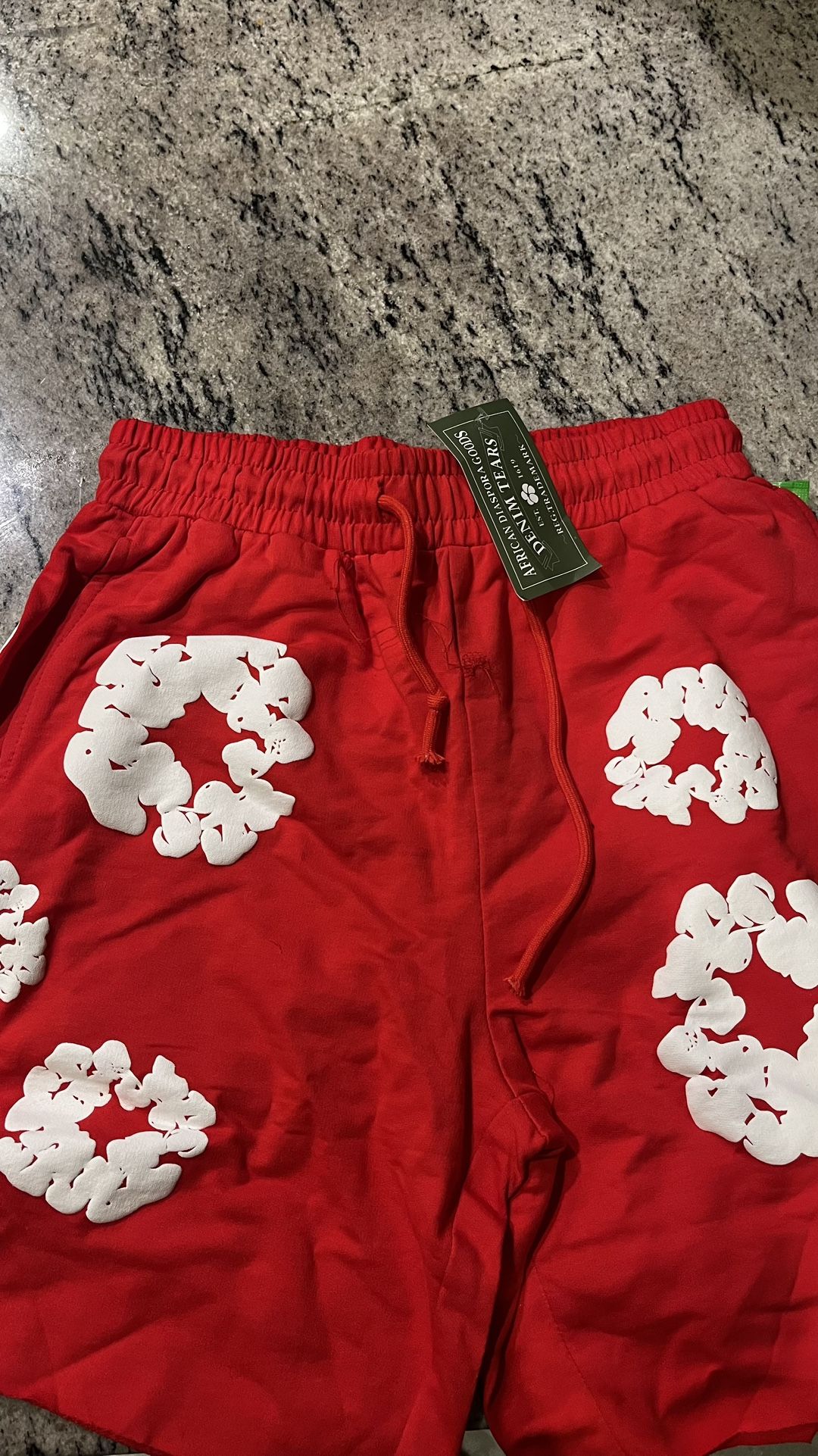Red Denim Tears Shorts - Size Medium