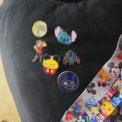 scrapper pins and lanyard good for trading at disney