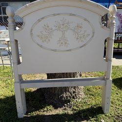 Antique bed frame and footside