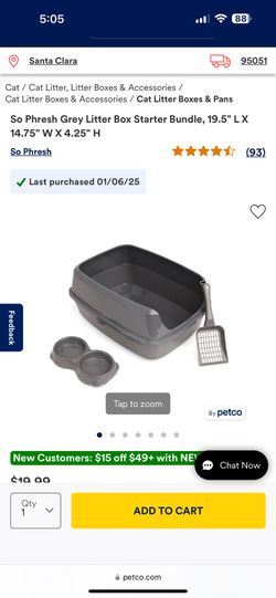 So phresh Grey Cat Litter Box
