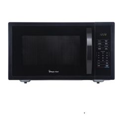 Magic Chef 1.6 cu. ft. Countertop Microwave in Black with Gray Cavity