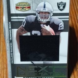 Darren McFadden 02/25 Huge Patch Numbered Oakland Vegas Raiders Next Generation Jersey 