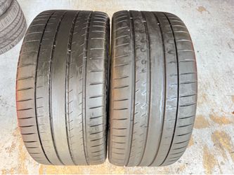 Two Tires 265/35/21 Michelin Pilot Sport 4S with 70-80% Left Tesla Model S Used front pair