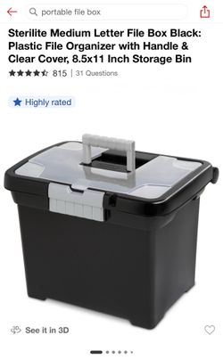 4 Portable file boxes