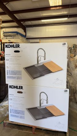 Kohler Provo Kitchen Sink Set Retail $429, our price $225