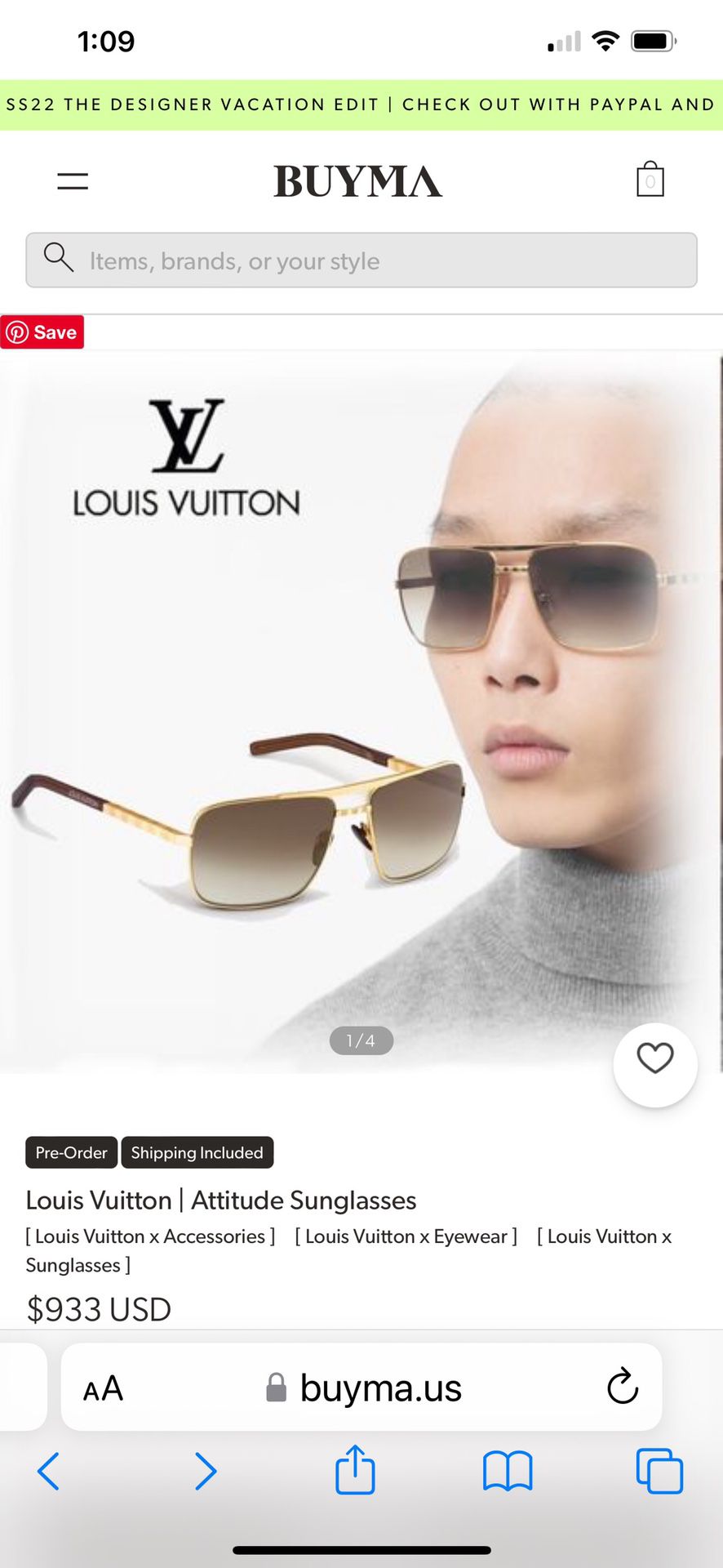 Louis Vuitton Attitude Pilote Sunglasses for Sale in Westminster, CA