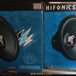 Subwoofers, Amplifiers, Wires Kit,Box's 