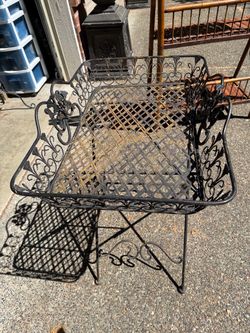 Heavy iron folding table