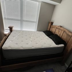Bed Frame + Box Spring + Mattress 