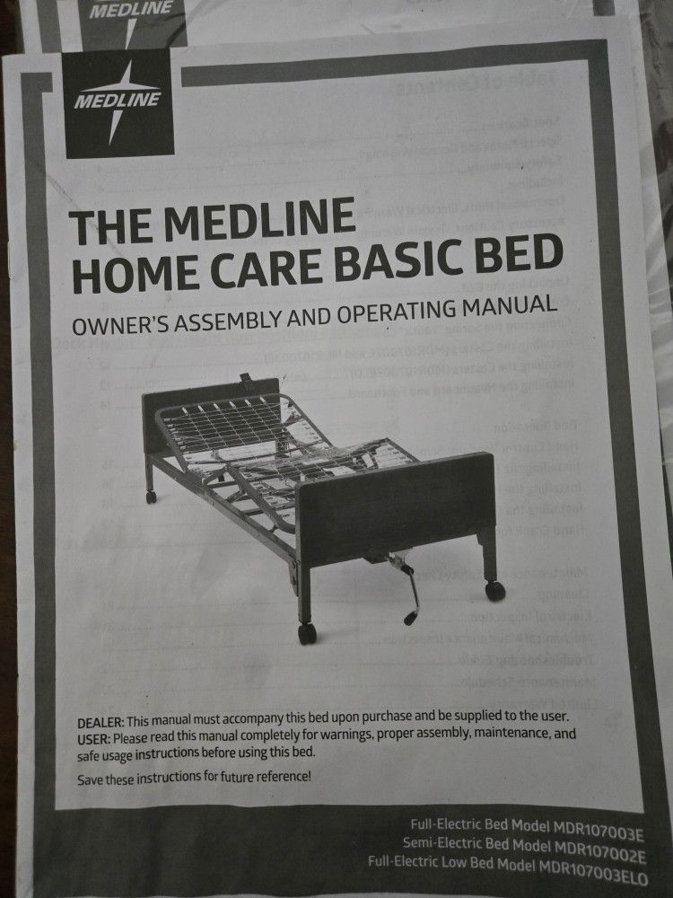 The Medline Home Care Basic Bed