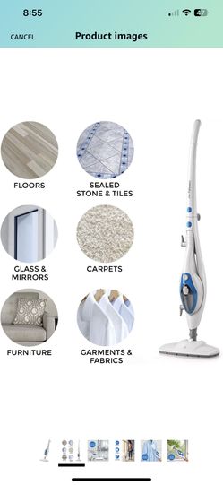 PurSteam Steam Mop Cleaner 10-in-1 with Convenient Detachable Handheld Unit  Use on Laminate, Carpet