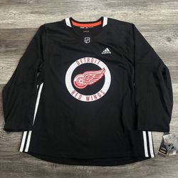 Men’s Adidas Climate Black Detroit Red Wings Practice Jersey 54