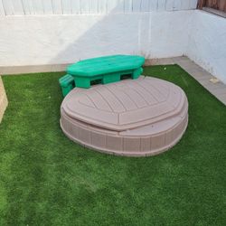 Sand Pit Step 2 With Table Attached 