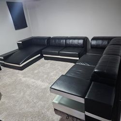Modern Leather Sectional