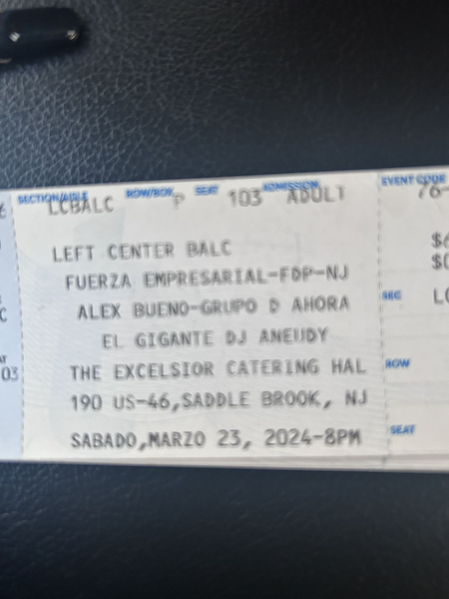3 Tickets To Alex Bueno & Groupo D Ahora Tickets