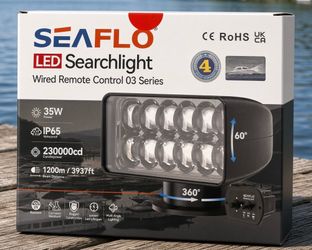Marine Searchlight - Remote Control - Seaflo LED Wired 03 Boat Series Never Used