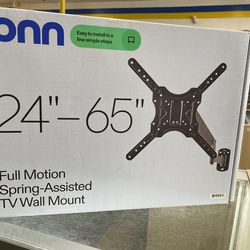 ONN FULL MOTION SORING ASSISTED TV WALL MOUNT NEW