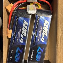6S RC Lipo Battery 5200mAh 22.2V 100C Soft Pack L with XT90  (2 Pack)