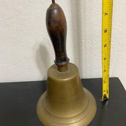 Campana Bronce  Y Madera Sonido Fuerte 8 Plg 