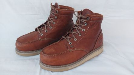 Timberland Pro Slip Resistant Steel Toe Boots, Size 11 Wide, Brown
