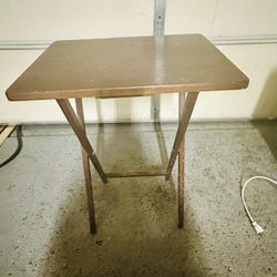 Small Wooden Folding Table - Set Of 2