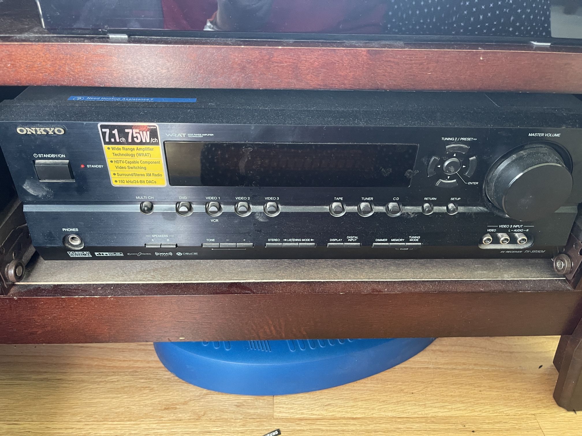 Onkyo Receiver 7.1ch 75watts w/ Surround Sound Speakers