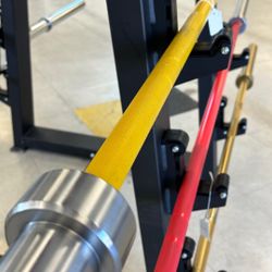 Yellow Chrome Steel Barbell