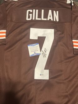 Gillan Autographed Custom Browns Jersey