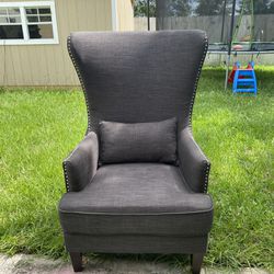 2 Wingback Chairs | grey accent chairs - selling as a set