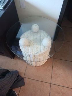 Glass end table 8$