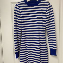 Nicoletta Valentina size small tunic (sweater) in blue and white color