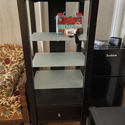 Matching Black Shelf And Coffee Table