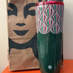 Starbucks Dining 2024 Insulated Holiday Hot & Cold Tumbler 24 oz Venti Size New 100%