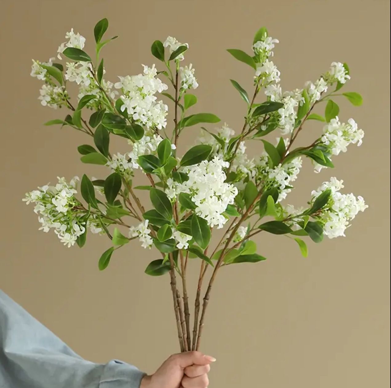Realistic white Osmanthus Artificial Bouquet