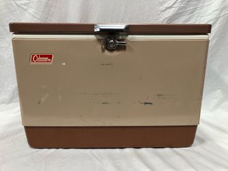 Vintage Coleman Metal Ice Chest Cooler – Made In USA – 1975