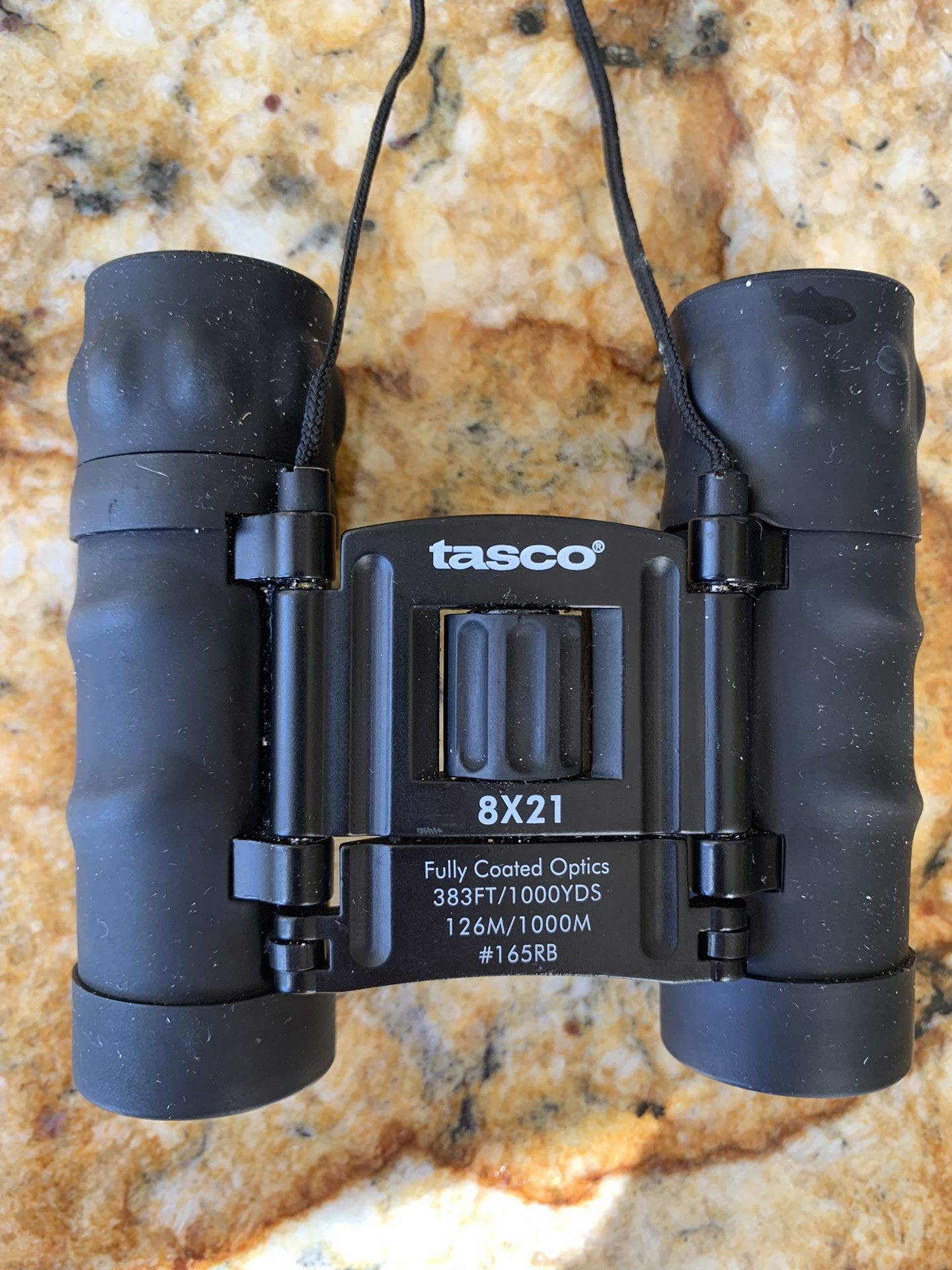 TASCO Binoculars 8x21 | 165RB Compact Folding with Case - Black